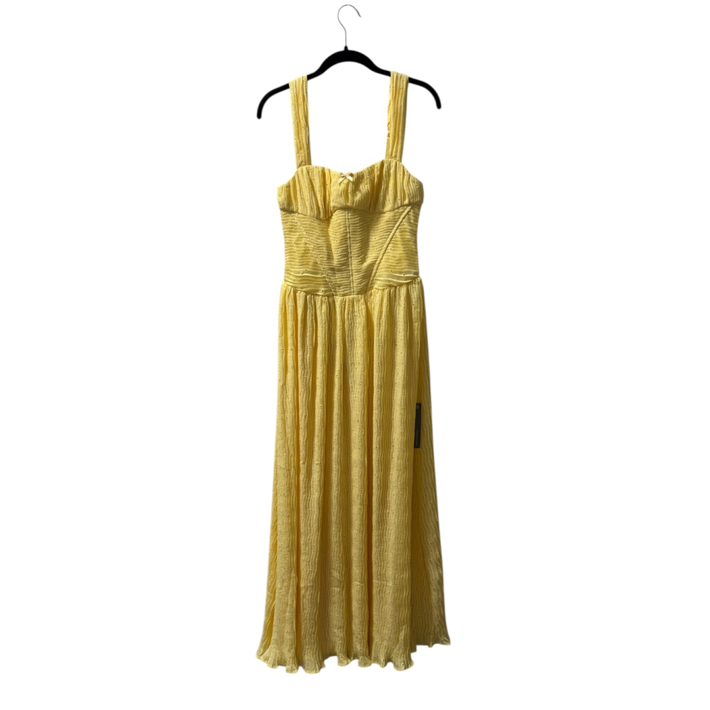 For Love & Lemons Bustier Maxi Dress Eyelet Corset Yellow Maxi S - Picture 8 of 16